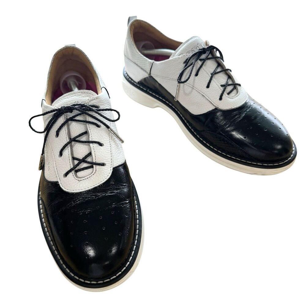 BOXTO Inspiration Paris Spikeless Golf Shoes Size 8 Black White Women’s